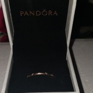 Pandora rose gold droplet ring